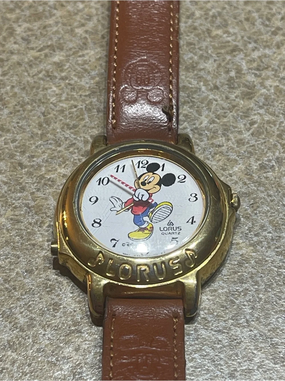 This vintage Lorus Mickey Mouse Musical Watch was manufactured in the late 1980s